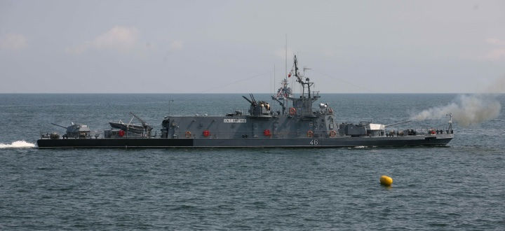 Romanian Mihail Kogalniceanu-class river monitor